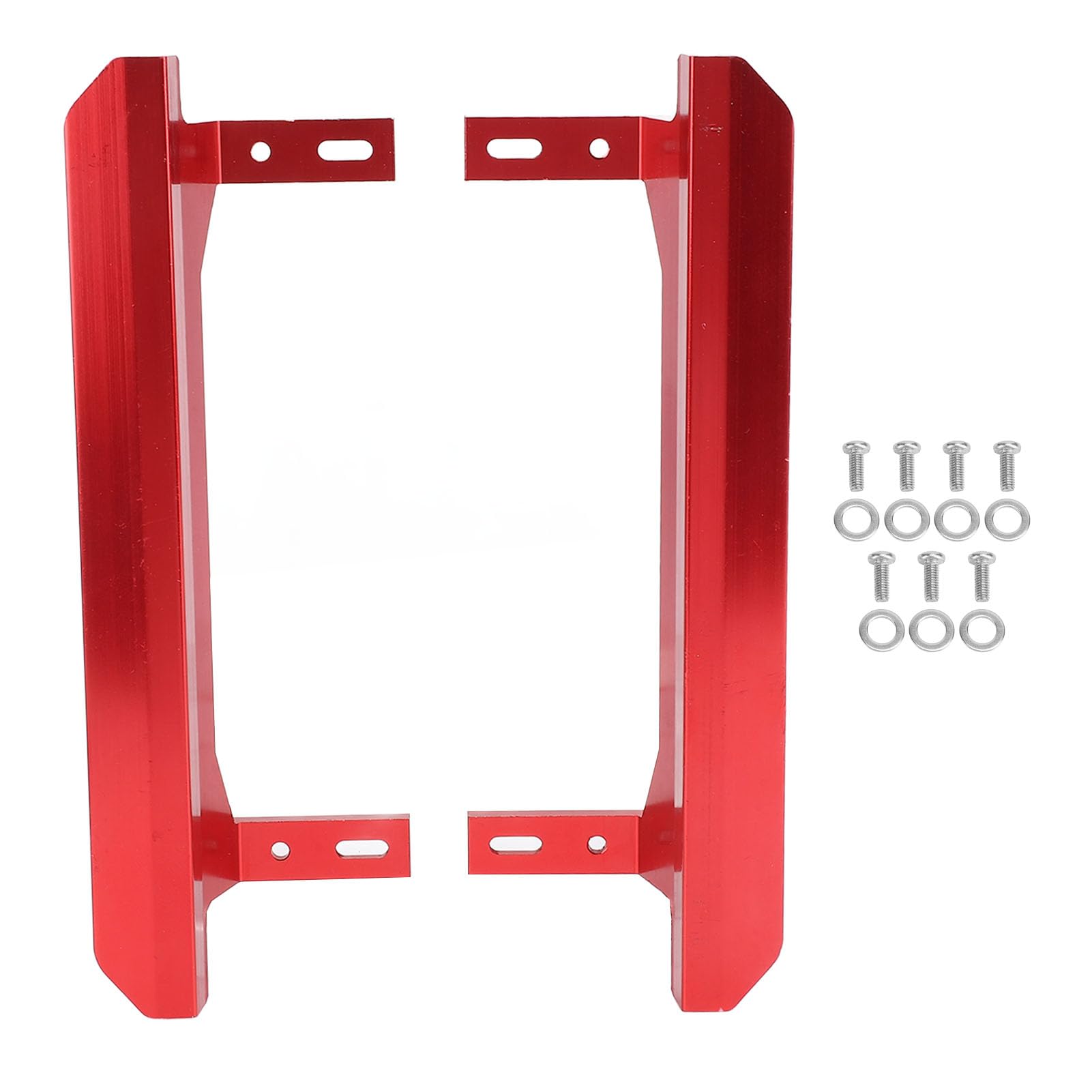 RC Car Foot Pedal Aluminum Alloy High Strength Side Foot Step for 1/10 RC Car Off Road Vehicle Enhanced Performance Weather Easy Installation (Red)