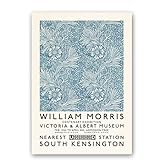 ヴィンテージウィリアムモリスアートウォール写真森鹿抽象展プリント家族フレームレス装飾キャンバス絵画 A1 30x45cm