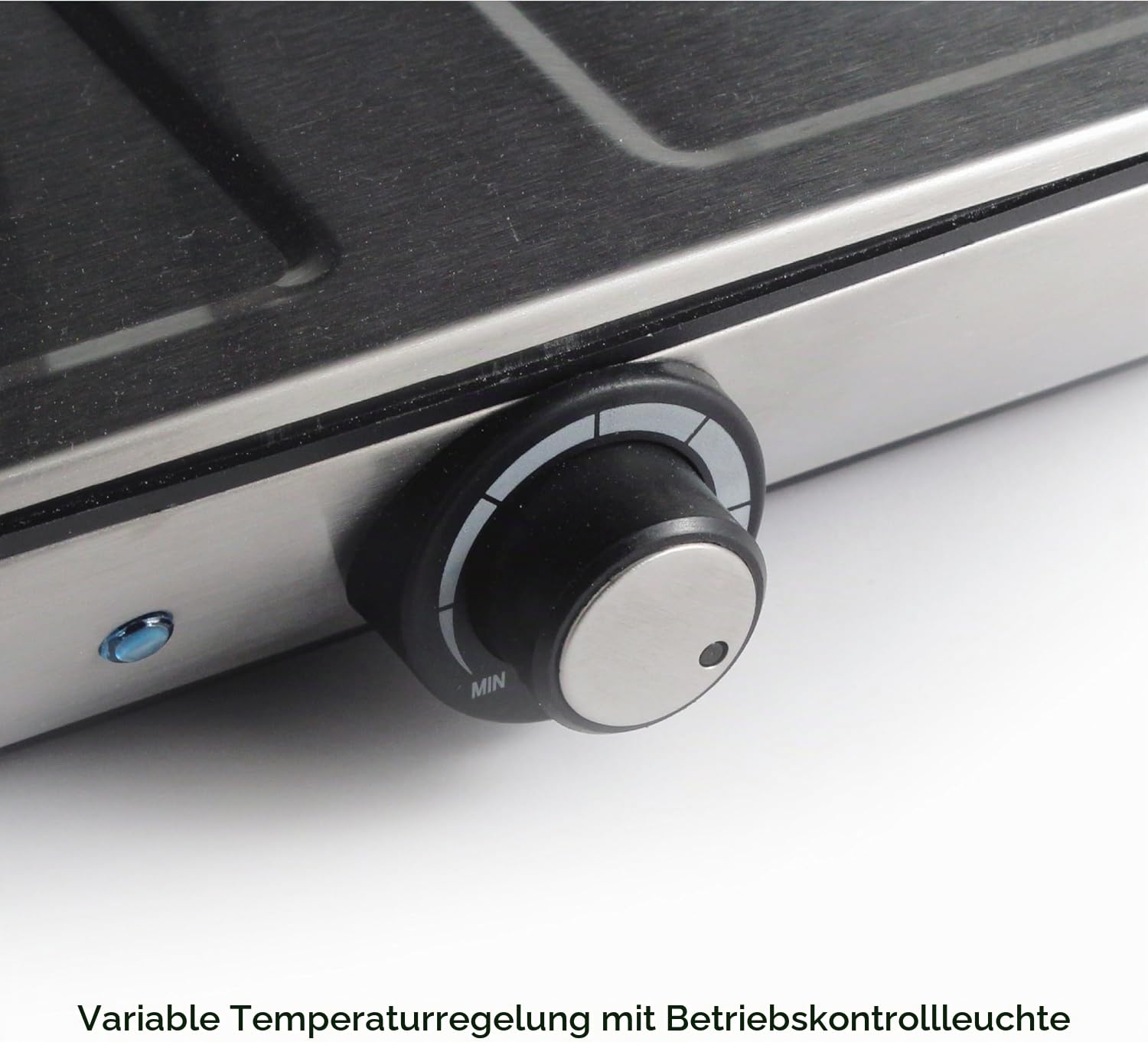 Swissmar Geneva Raclette 8 Personen, Grill mit Pfännchen und Schiebern, antihaftbeschichteter Grillplatte aus Aluminiumguss und 8 Pfännchen, 1400W