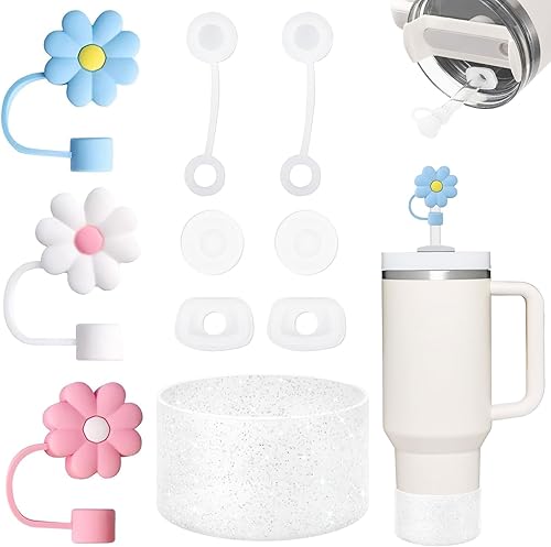 Miniatura 142 de Stanley Cup - Juego de accesorios que incluye 6 tapones de silicona a prueba de derrames, 2 tapas de popote para popotes de 0.39 a 0.39 pulgadas, 1