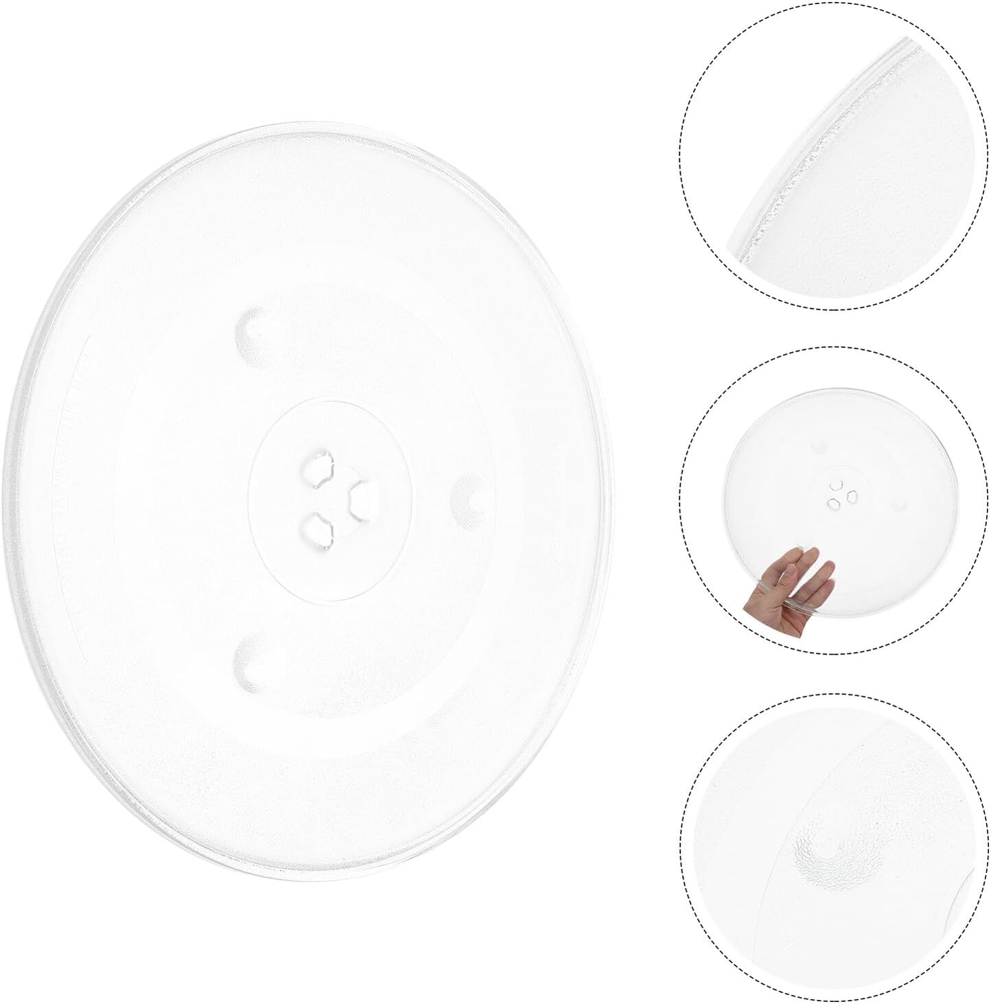 Microwave Glass Plate Turntable Replacement 31.5cm Diameter Tempered Glass Microwave Oven Tray Compatible with Cooking Accessory