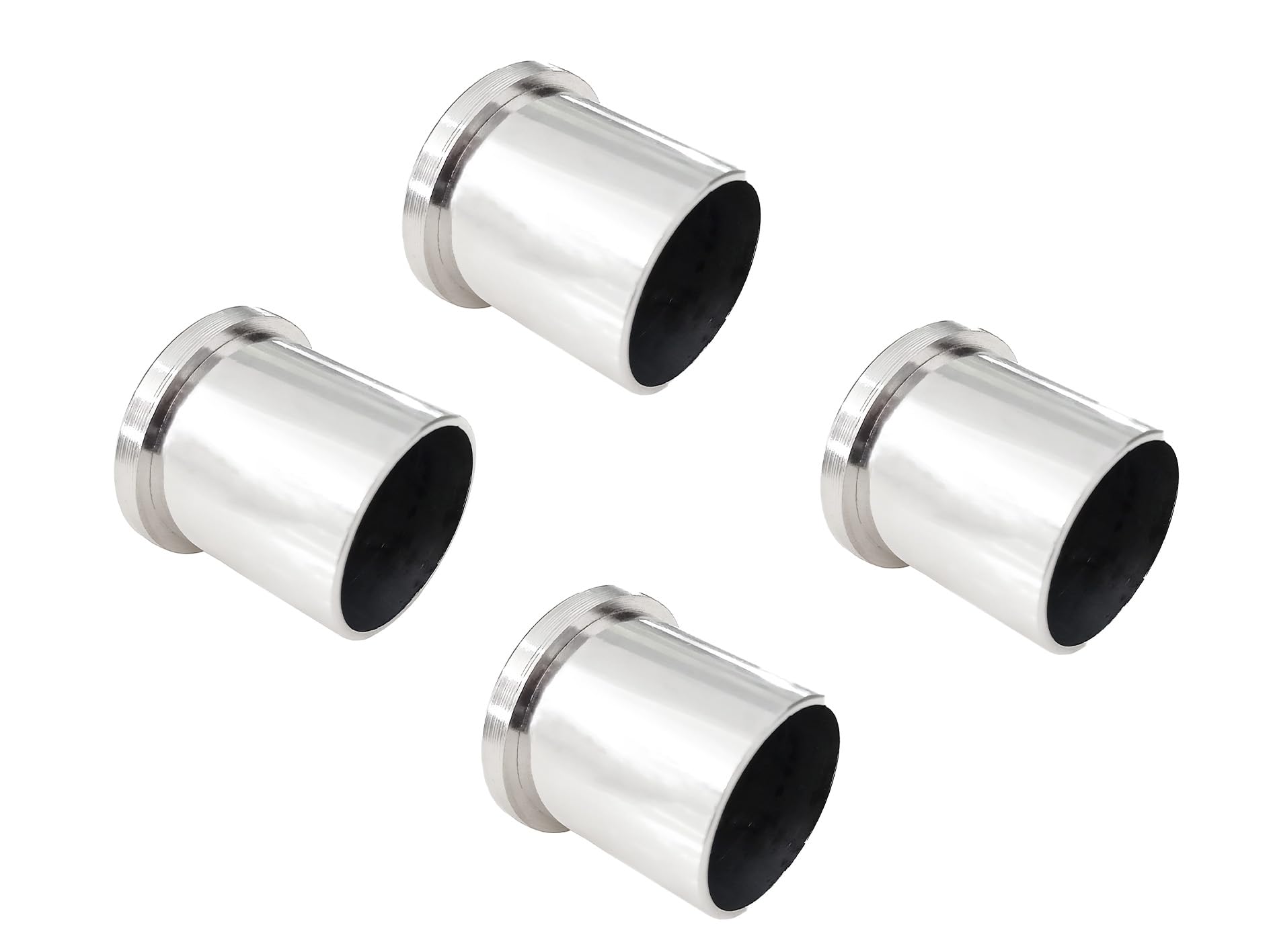 Atlantic Wall to Wall Bracket Conceal for 1 inch Curtain Rod, Material Stainless Steel, Colour S.S Finish, 4 Pieces