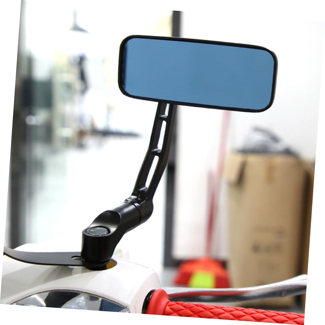 Specchietti Retrovisori Moto Lega di Alluminio Plastico | Nero, per Moto ed Elettrico, Guida in Movimento, Ampia Visuale, Design Unico