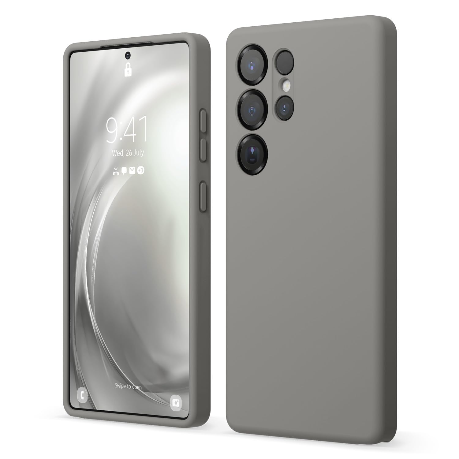 elago Compatible with Samsung Galaxy S25 Ultra Case, Liquid Silicone Case, Full Body Protective Cover, Shockproof, Slim Phone Case, Anti-Scratch Soft Microfiber Lining, 6.8 inch (Medium Grey)