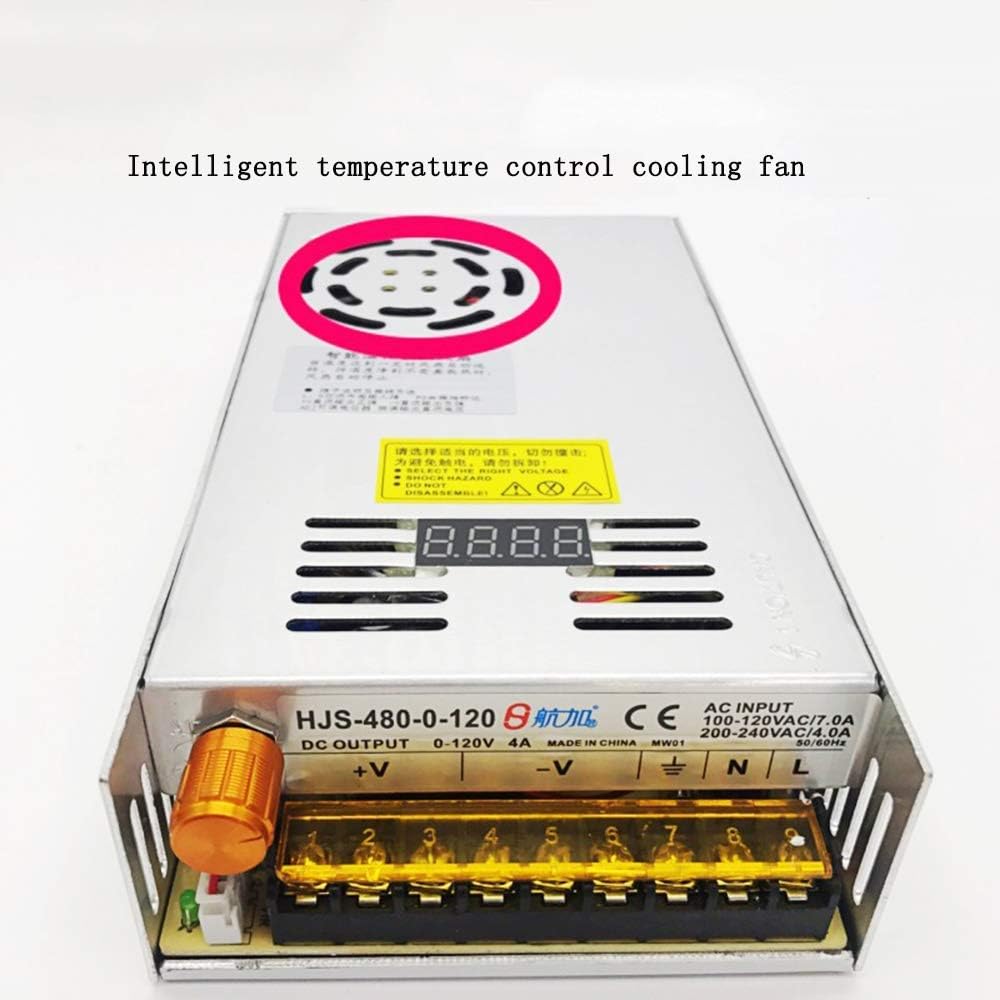 0-120V DC Adjustable Switching Power Supply 110V/220V AC to DC 120V 4A Power Supply Transformer Digital Display 480W Voltage Regulator Power Converter
