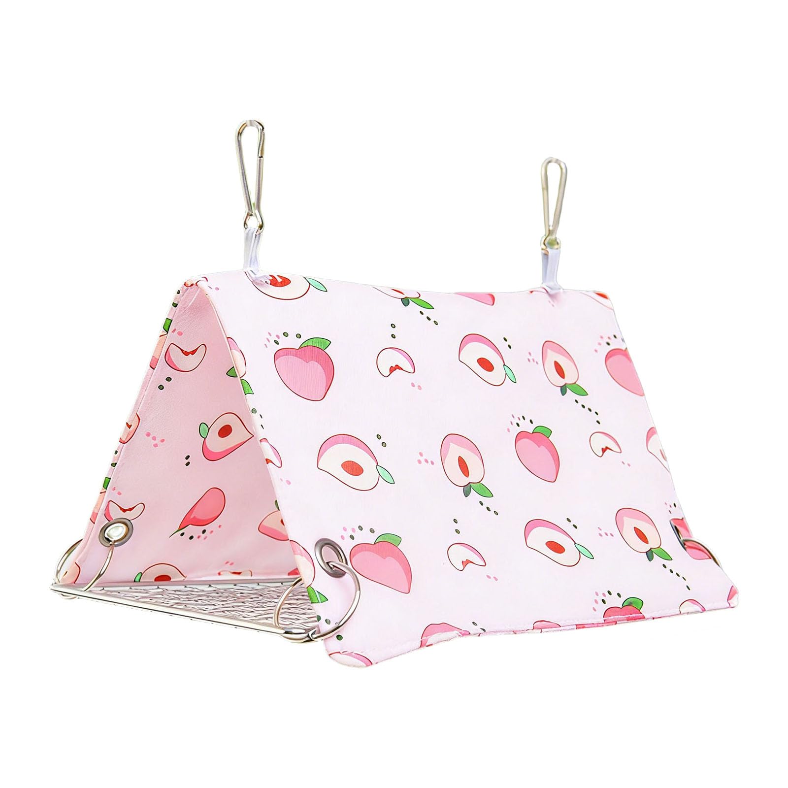 Hredyqw Triangles Tent Shape Bird Hammocks Summers Breathable Hanging Bed Chew Resistant Bird Cage Accessory