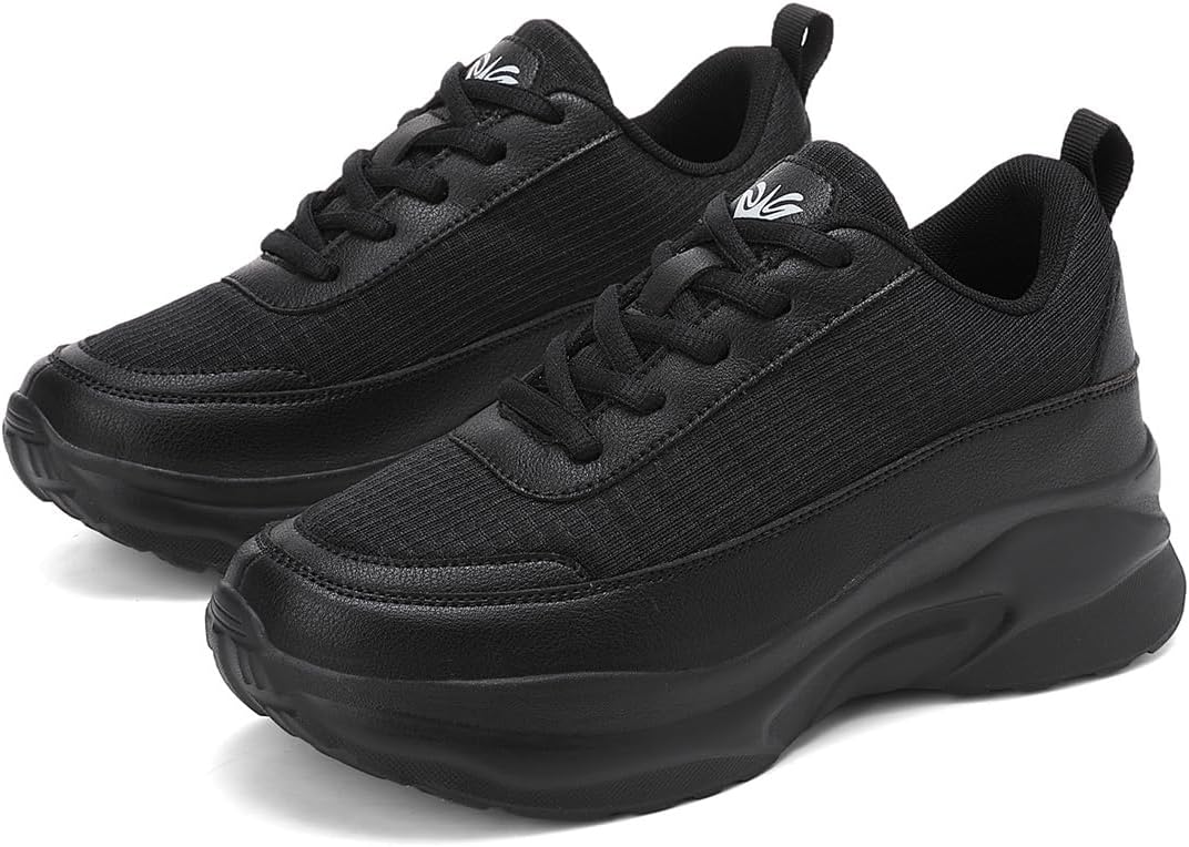 RUIDENG Walking Shoes for Women Fashion Running Nurse Slip Resistant Work Running Sneakers Platform Sneakers Comfortable Thick-Soled Weight Light