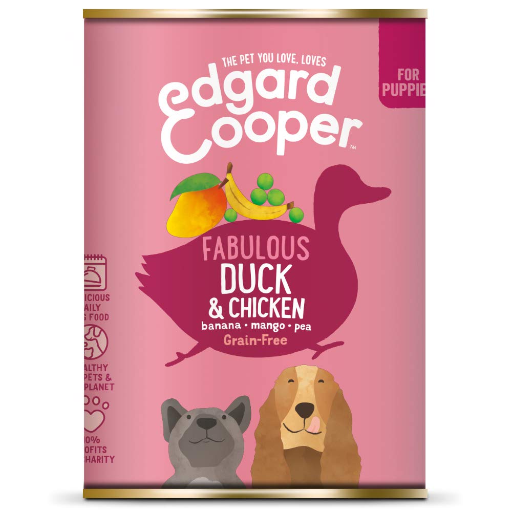 Edgard & Cooper Fabulous Duck & Chicken for Puppies 400g (Pack of 6)