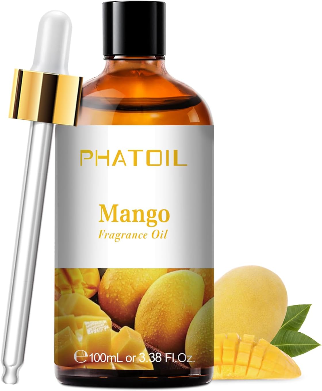PHATOIL Mango Fragrance Oils for Aromatherapy, Essential Oils for Diffusers for Home, Perfect for Candle Making, Soap Making and DIY Scented Products - 100ml