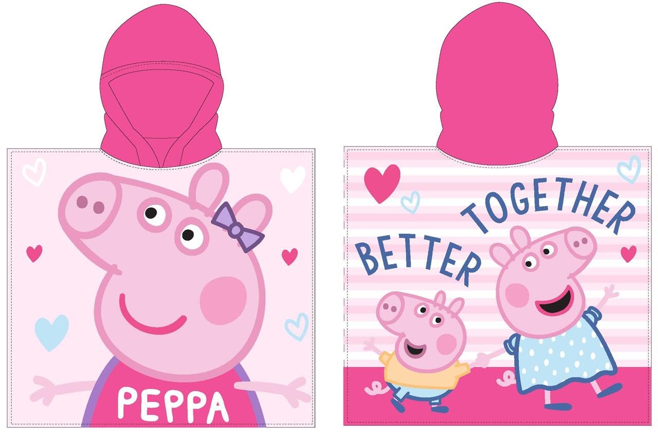 Peppa Pig Poncho Towel for Kids, Polyester