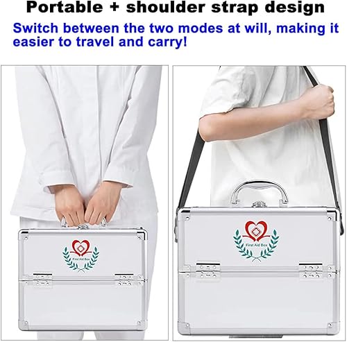 Miniatura 5 de Caja de cerradura, caja de seguridad para medicamentos, botiquín de primeros auxilios, botiquín con cerradura para medicamentos, caja de