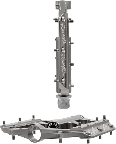 Miniatura 4 de FOOKER - Pedales de bicicleta de montaña antideslizantes pedales planos de aleación de 916 pulgadas 3 rodamientos para bicicleta de carretera BMX