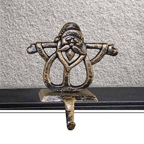 Wrightus Christmas Decorations Christmas Stocking Holder Metal Christmas Stocking Hangers for Mantle Fireplace Free Standing Deer Snowman Santa Snowflake Indoors Vintage (Snowman)