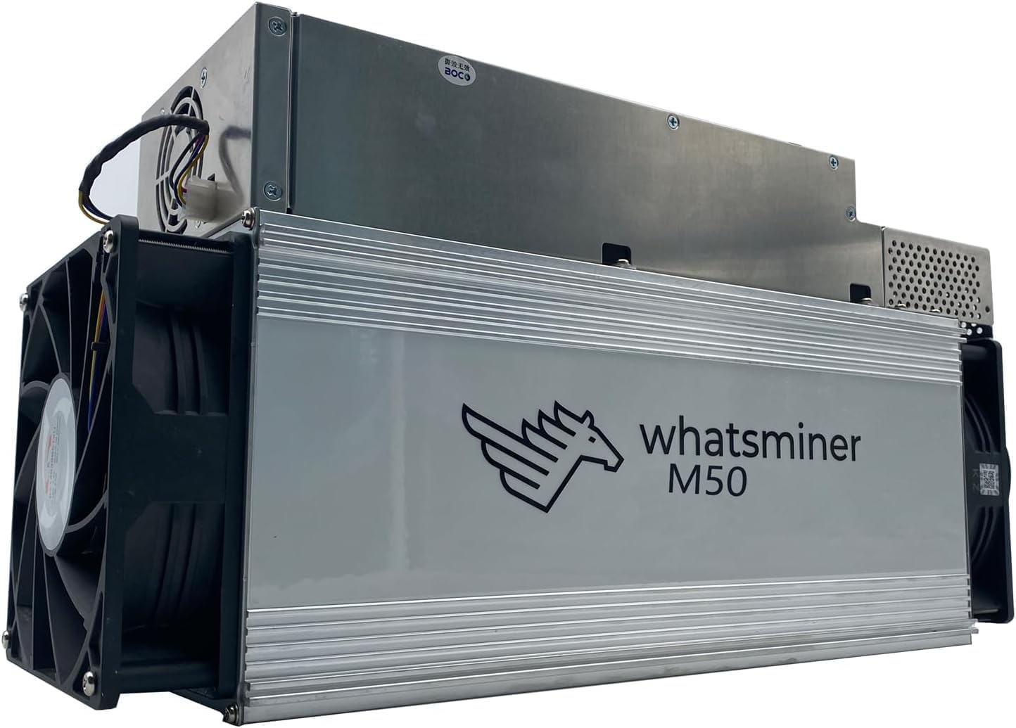 Whatsminer M50S 132TH/S Bitcoin ASIC Miner(26 J/T, 3432W, 220V, SHA256), High Reliable, SHA256 Algorithm (BTC/BCH/BSV), Air-Cooling, PSU/Power Cord Included (Renewed)