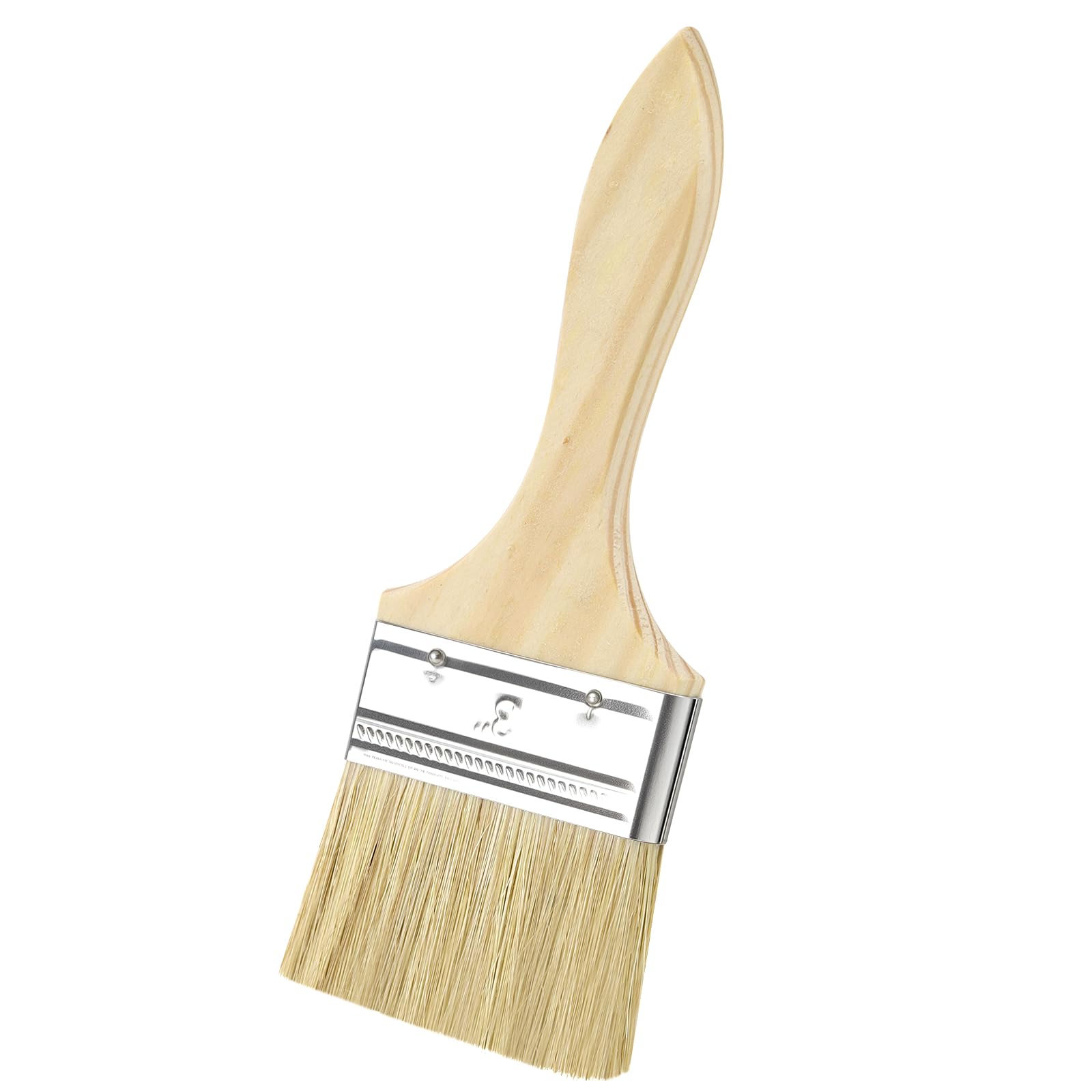 30 pennelli piatti da pittura, 7,5 x 20,5 cm, manico in legno, pennello largo, colore legno, setole sintetiche, setole per verniciare, dipingere
