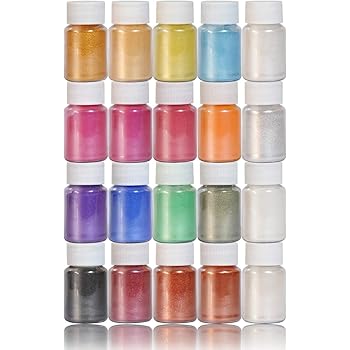 Amazon Com Mica Powder Perfect For Epoxy Resin Color Pigment For Soap Making Supplies Natural Slime Coloring Soap Dye Paint Nail Art Bath Bomb 20 Colors 10g 0 35oz Each Arts Crafts Sewing