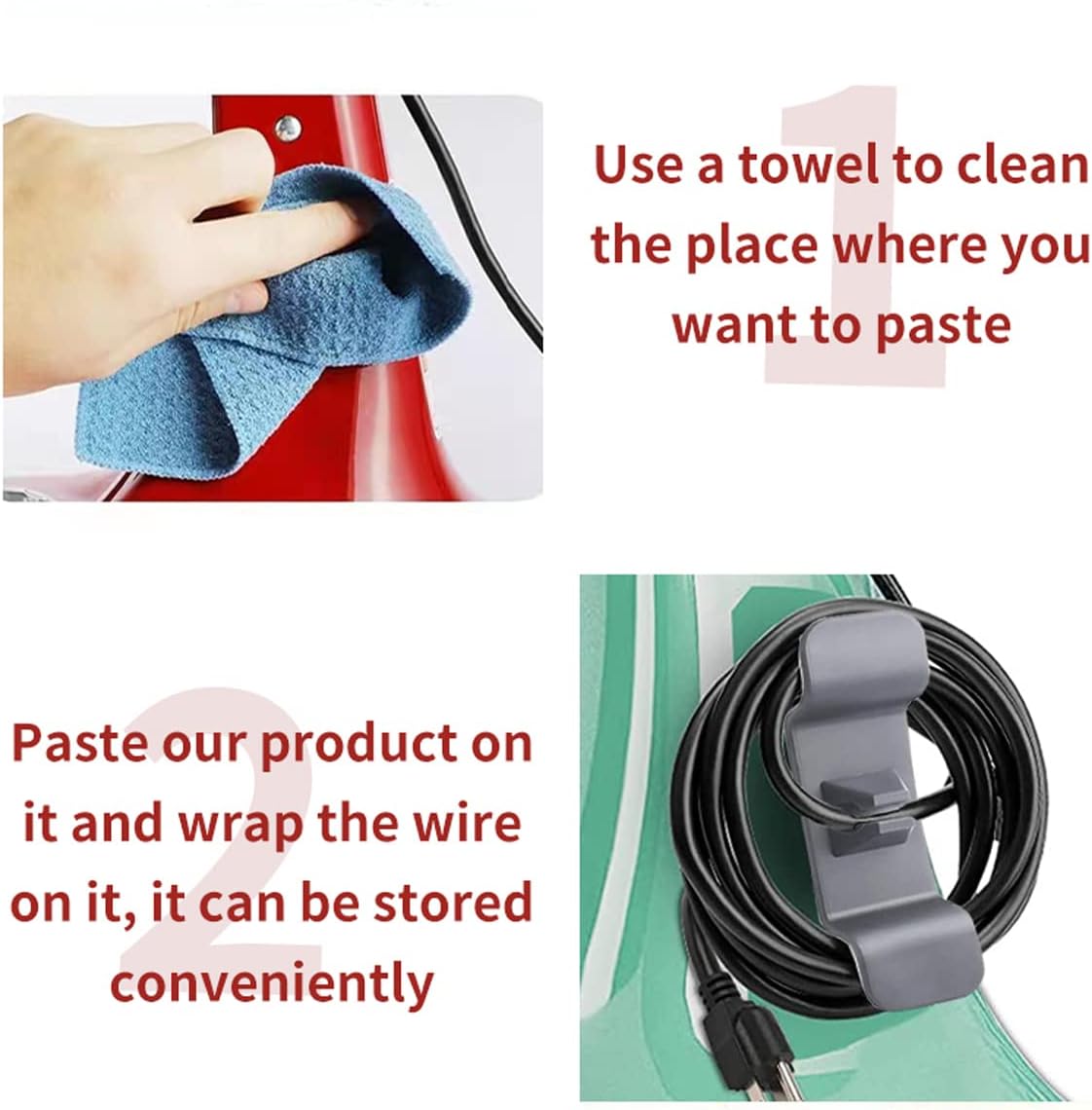 3 Pack Cord Organizer for Kitchen Appliance,Cord Wrap Cords Holder Cable Organizer Wrapper Tidy Wire Rope Storage Stick on Kitchen Appliances Mixers, Coffee Maker, Pressure Cooker and Air Fryer