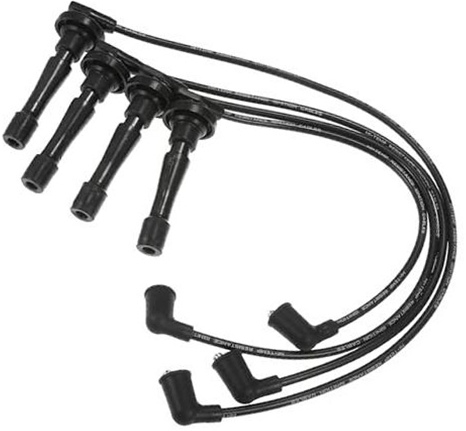 Przewody cewki zapłonowej do świec zapłonowych, kabel wiązki przewodów 7 mm, do Accord, 1990-1997 Prelude 1992-1996 L4 2.2L nr 32700-PT0-000 opakowanie 4 szt. Cewka zapłonowa do samochodu