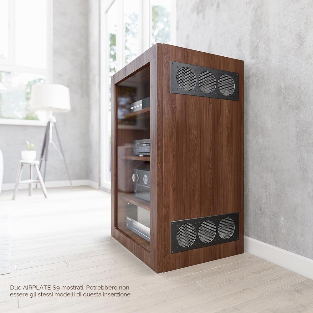 AC Infinity AIRPLATE S9, silenzioso sistema di ventole di raffreddamento da 46 cm con controllo della velocità, per la ventilazione dell'armadio AV del home cinema