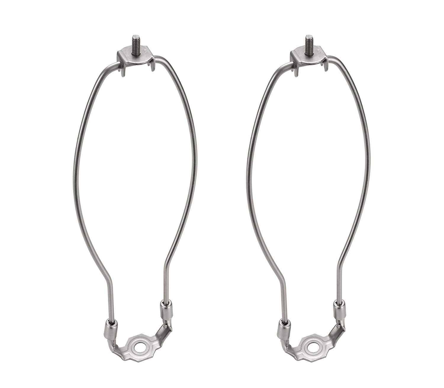 Aspen Creative 20008-22, 11" Lamp Harp with Saddle in Satin Nickel Finish, 2 Pack