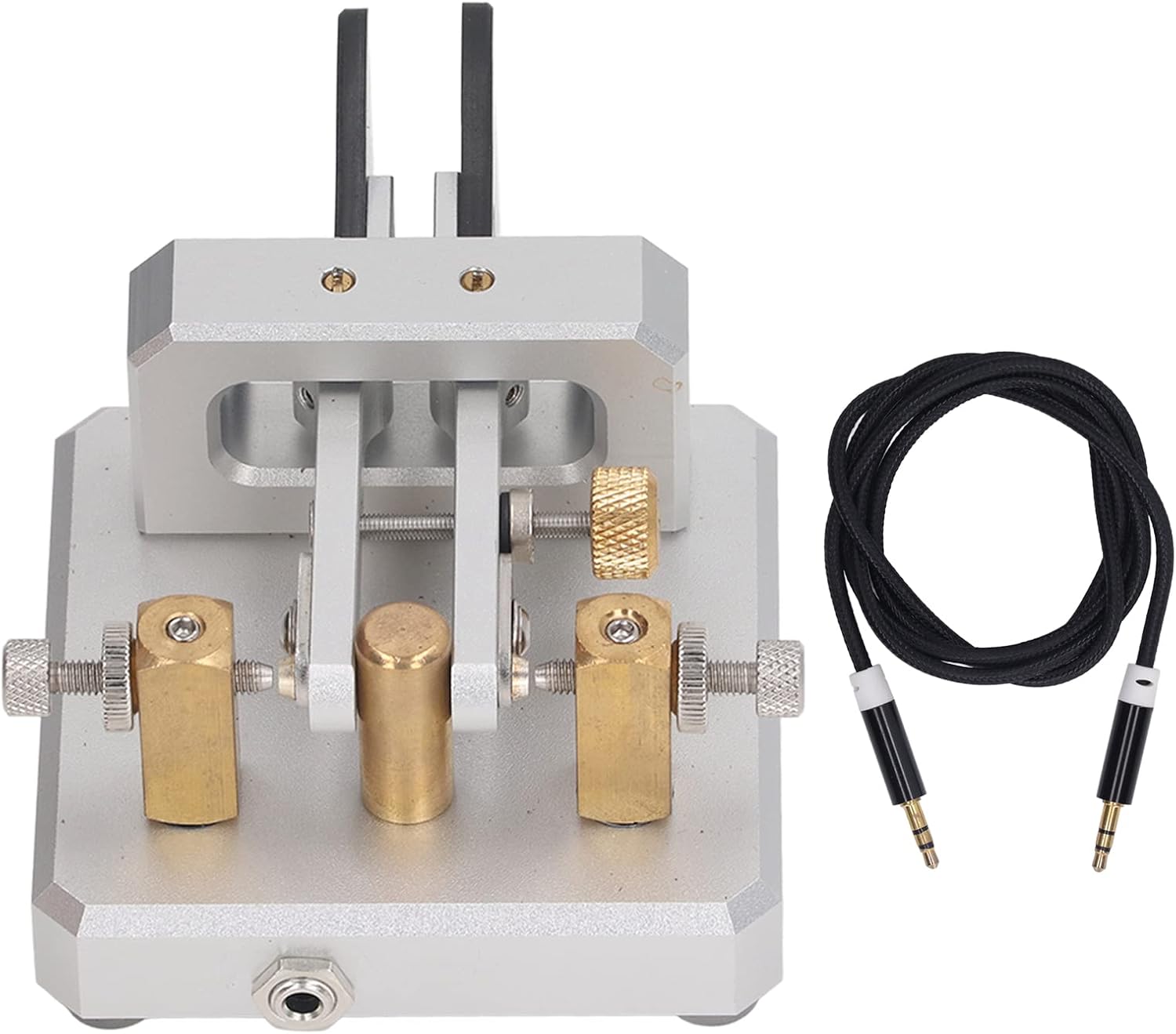 Double Paddle Morse Code Key with 3.5mm Interface for Shortwave Radio