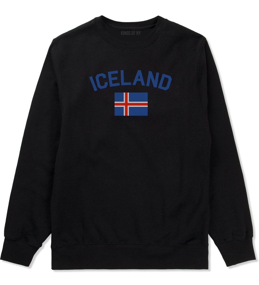 Iceland with Icelandic Flag Souvenir Mens Crewneck Sweatshirt