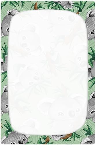 Miniatura 2 de Koala - Bonita sábana bajera ajustable para cuna de bebé para niños y niñas, sábana para colchón de cuna, para colchón estándar de cuna, 39 x 27