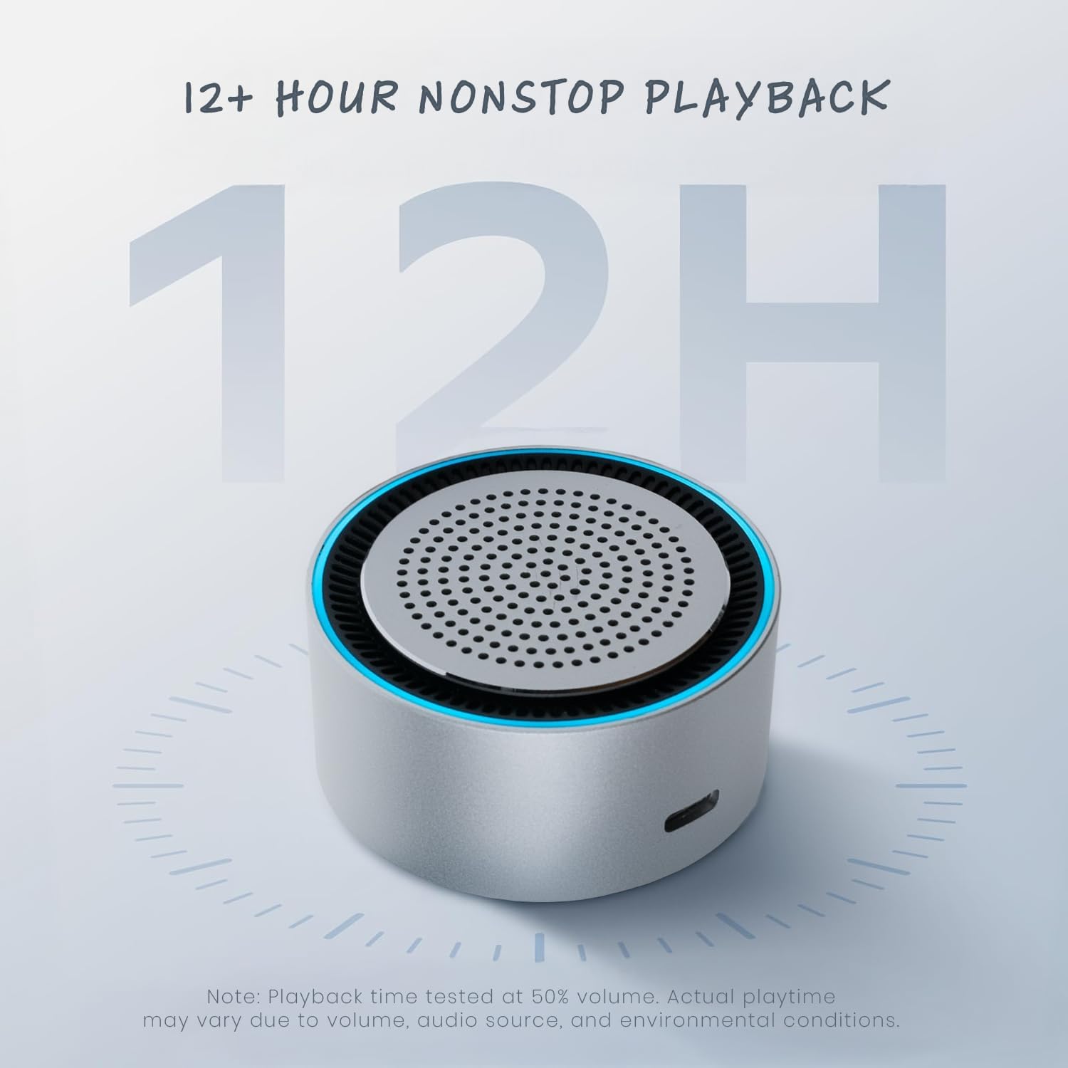 MagSound MagBeat Bluetooth Speaker with Magnetic Wireless Charger (Titanium), Portable Stereo Sync TWS, Booming Bass, Up to 10H, IPX7 Waterproof, Gift for Men - Image 3