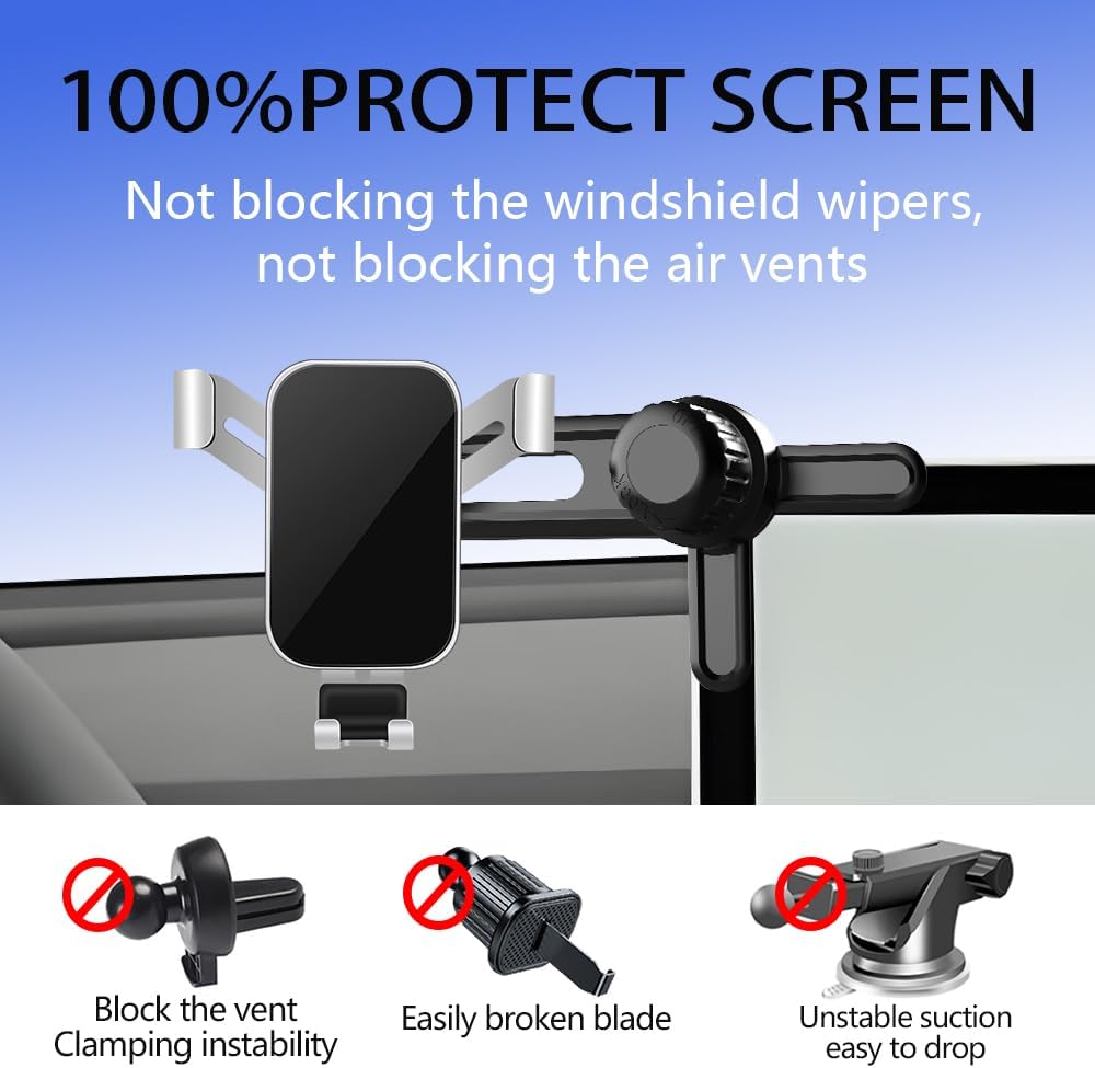 Car Phone Holder for Polestar 2 2022 2023 2024 2025 and Polestar 3 2025 Auto Interior Accessories Best Cell Phones Mount Cellphone Mobile Cradle Charging Navigation Screen Stand Accessory