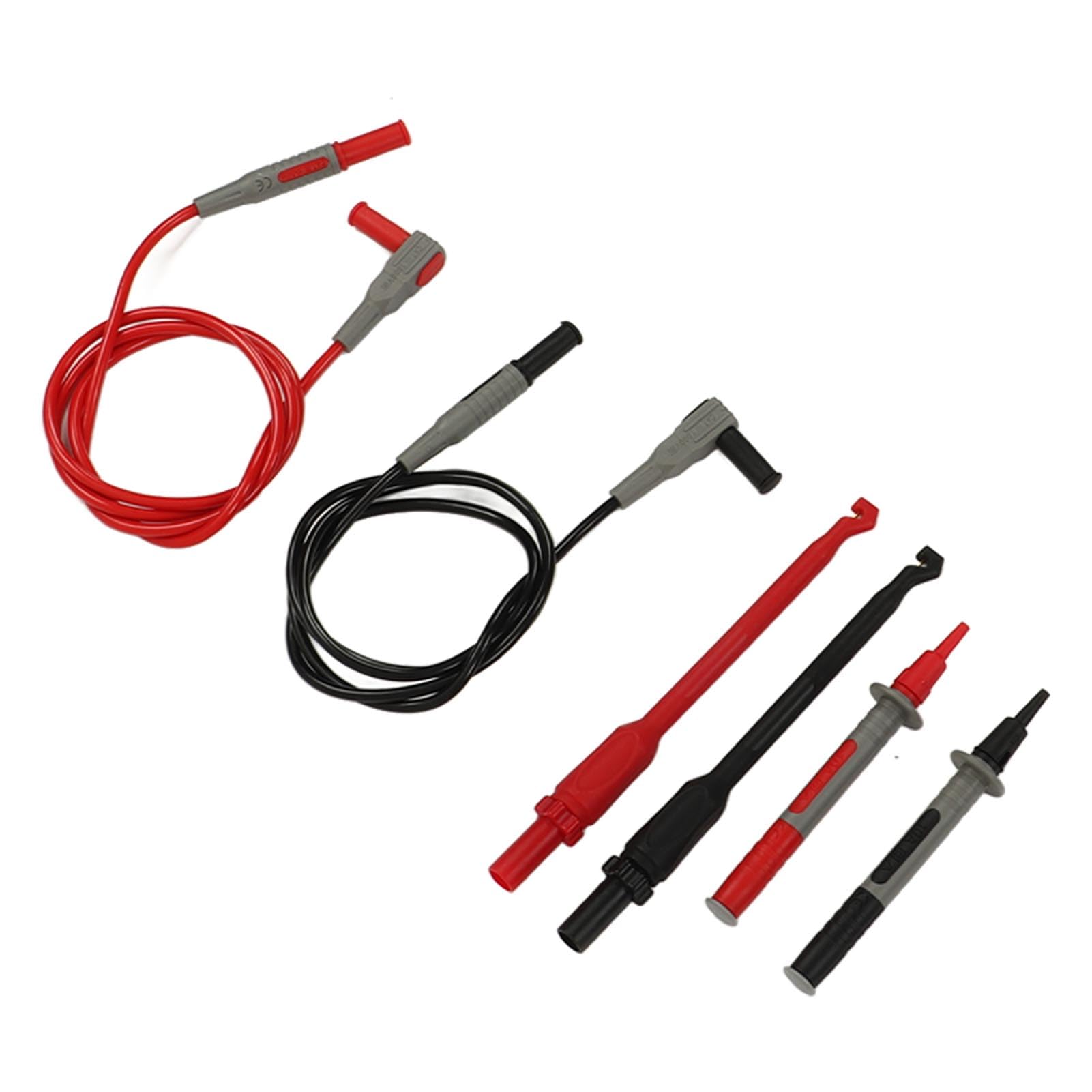 Juego de cables de prueba para multímetro de 62 piezas, puntas de prueba para multímetro digital con enchufe de banana, pinza de cocodrilo y sonda de aguja; kit de gancho de prueba