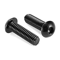 Vista 11 de Tornillos de cabeza de botón de 1/4-20 x 3/4 pulgadas, 20 tornillos de acero inoxidable 304 18-8, unidad hexagonal Allen, óxido negro por SG TZH