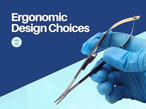 Miniatura 8 de ARTMAN INSTRUMENTS Castroviejo - Soporte para sutura de aguja micro precisa, punta curvada de 5.5 pulgadas, inserciones de carburo de tungsteno,