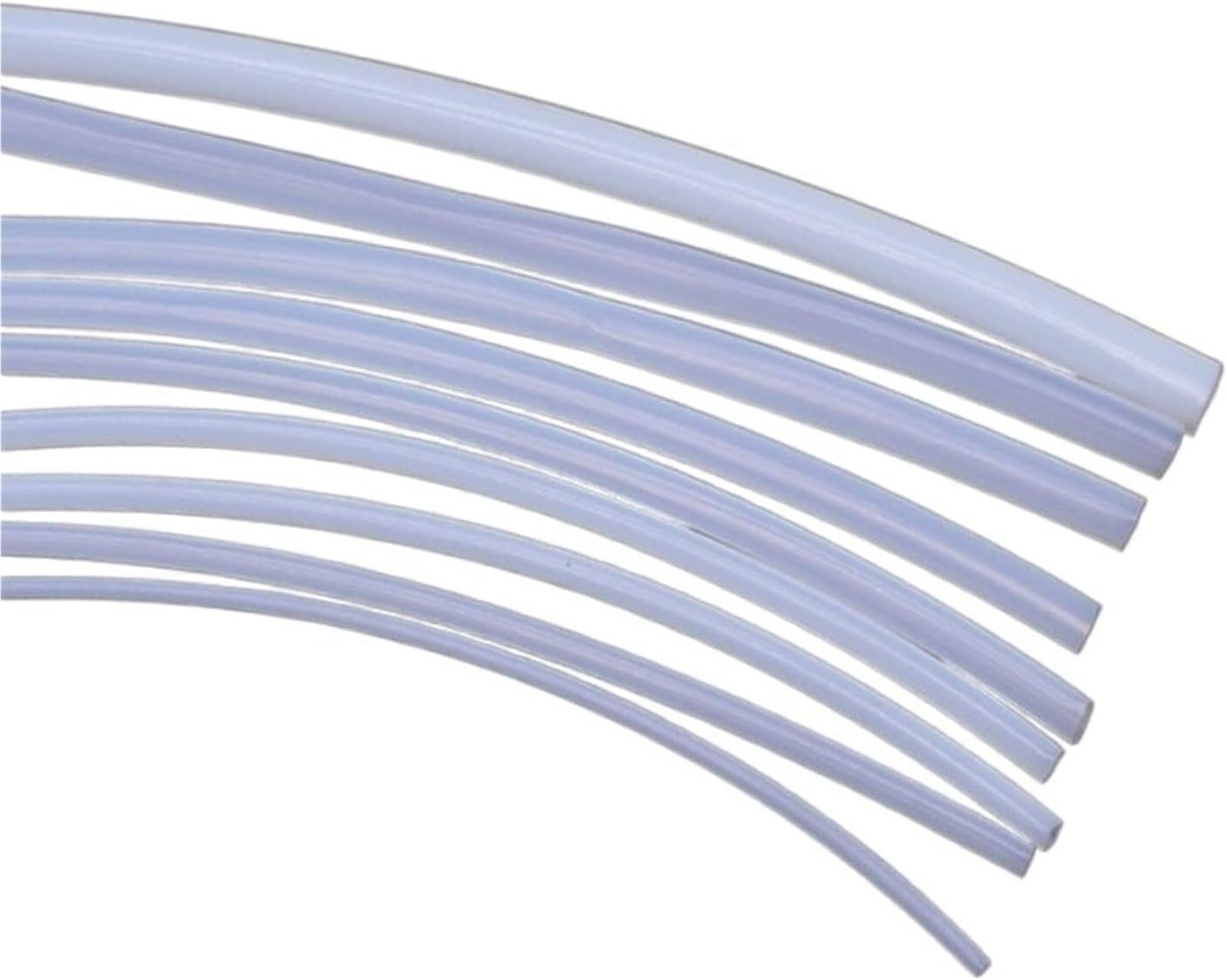 Manguera de goma de silicona fina, caucho flexible Tubo de PTFE PTFE Pared capilar 150V Espesor 0.15 mm 0.2 mm 0.3 mm L Tipo Translúcido elástico de drenaje(6l(4.22x4.72mm))