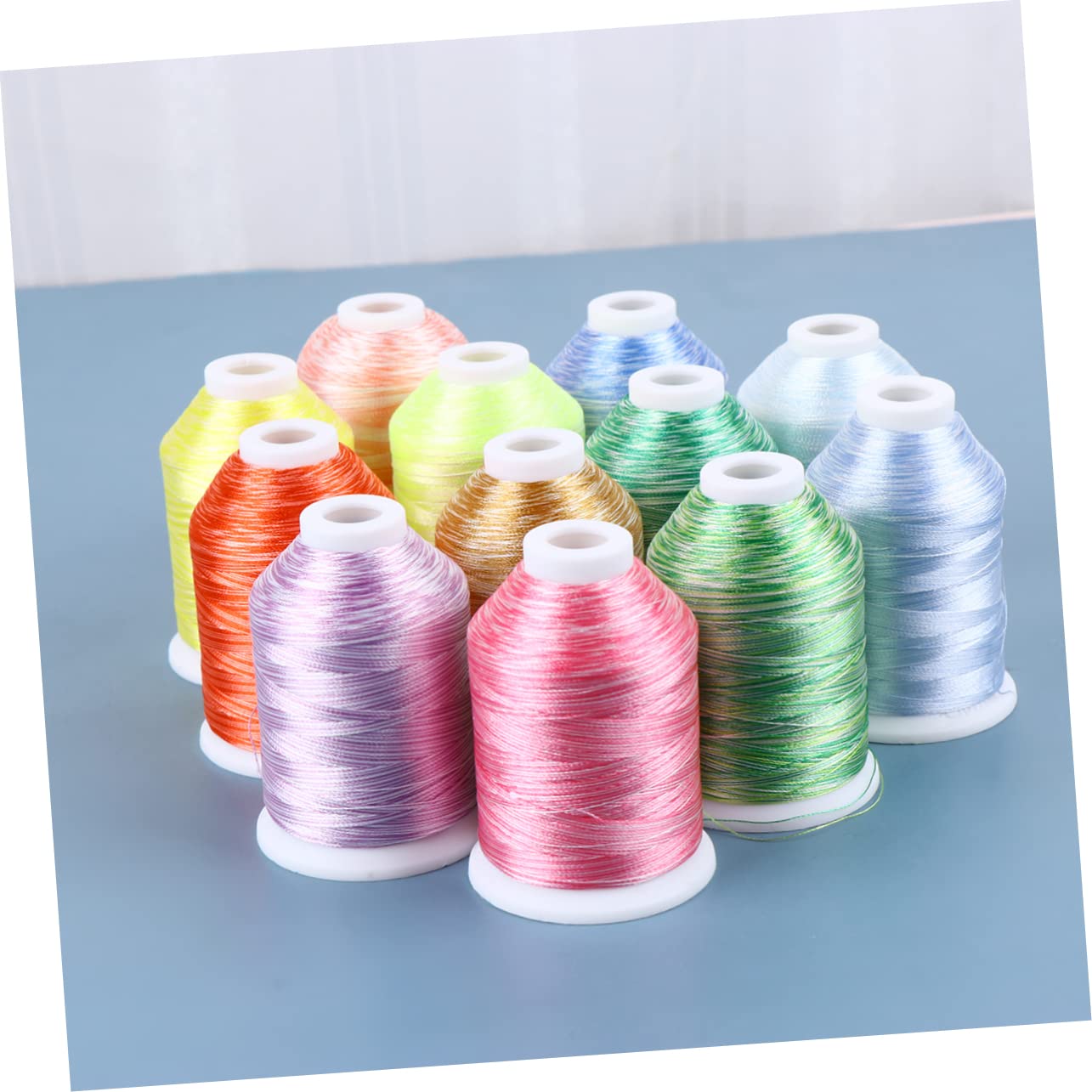 VILLCASE Embroidery Floss Kit 12 Rolls 12 Colors Computer Embroidery Thread for Crafts DIY Projects