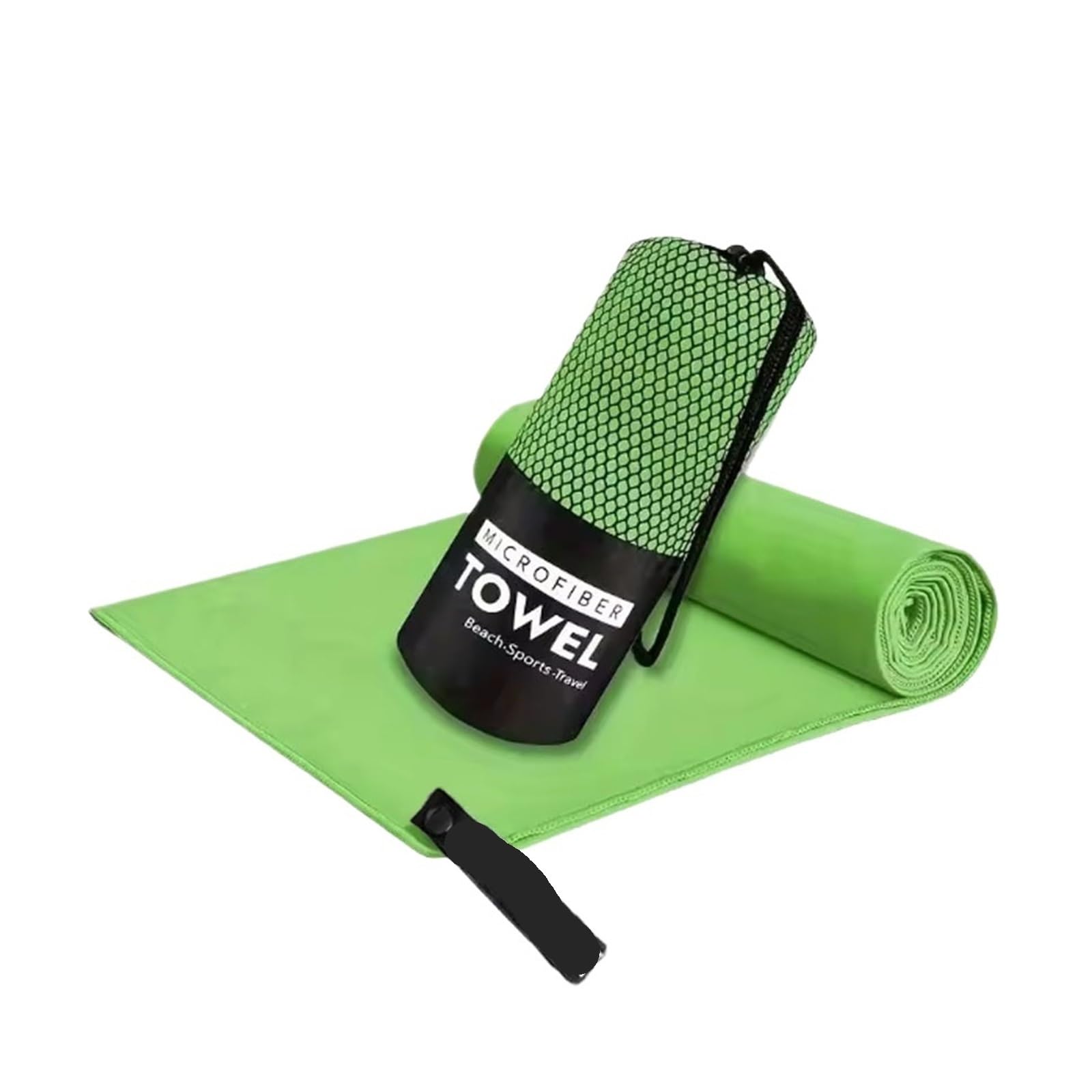 CHTKAGV Compact Quick Dry Microfiber Travel Towel for Beach, Gym, Pool, Bath, Yoga, and Camping(Fluorescent green,40x80cm)