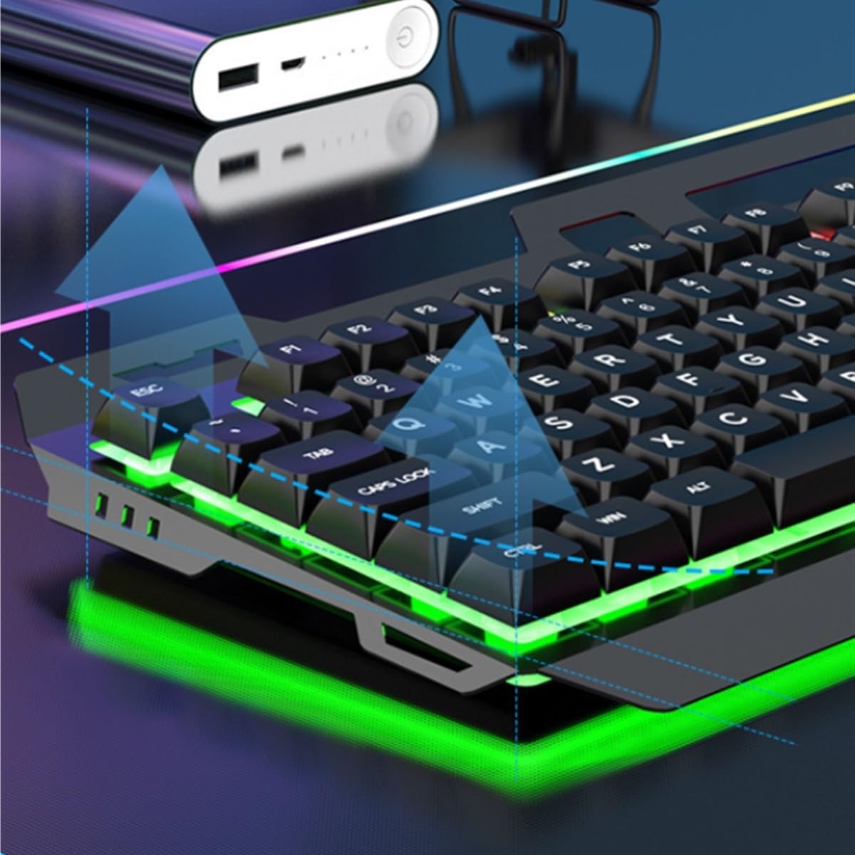Klawiatura i Mysz do Gier, Zestaw klawiatury i myszy do gier z przewodową klawiaturą do komputera i laptopa Wodoszczelna Klawiatura i Mysz