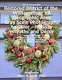 Big Kids Coloring Book: Restored District Williamsburg VA Geographic Area: Gray Scale Photos to Color - Holiday Wreaths and Décor, Volume 7 of 9 - 2017