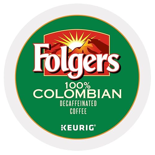Folgers Cápsulas K-cup 100 % colombianas descafeinadas para cafeteras Keurig, 48 unidades