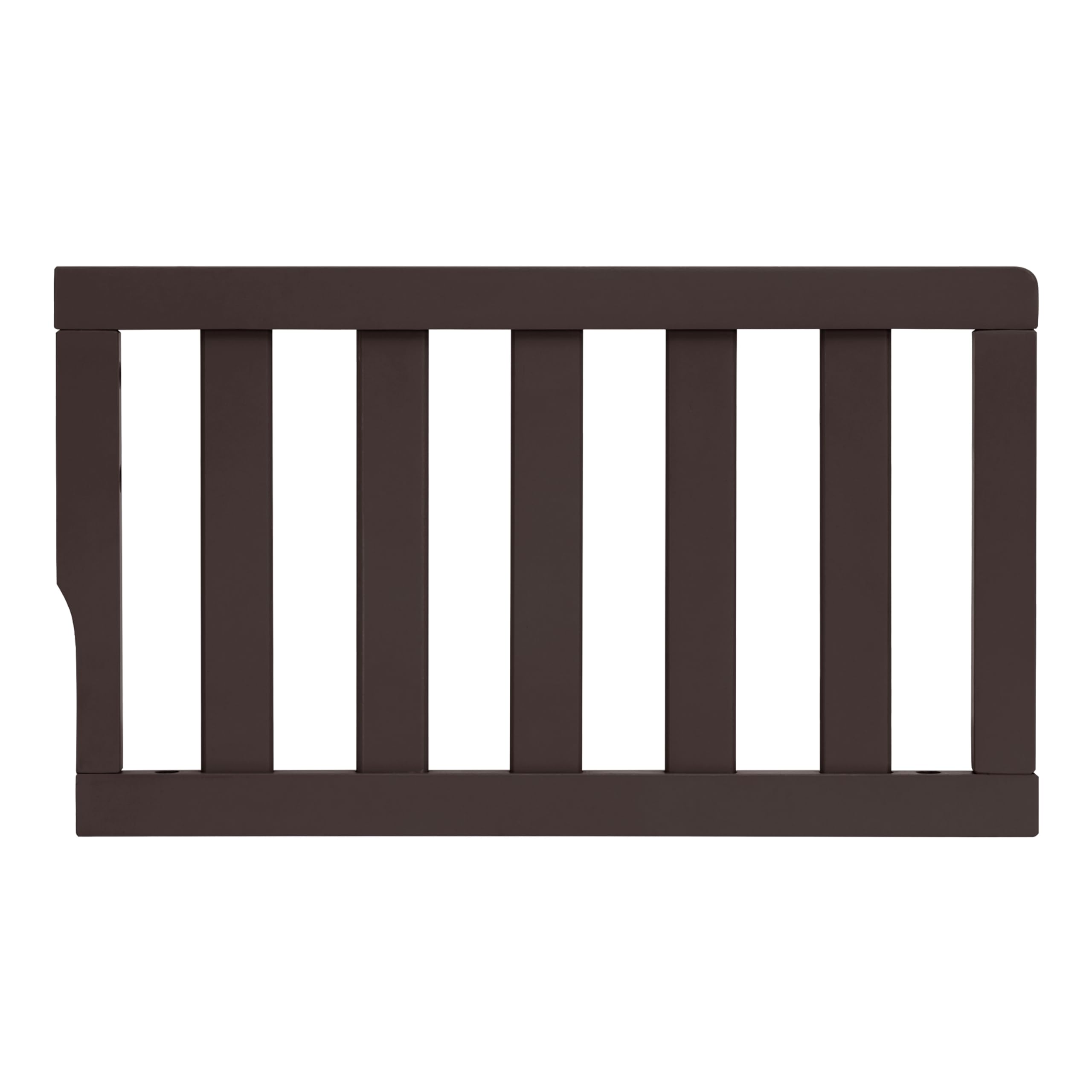 Dream On Me Toddler Guard Rail for Convertible Crib, Solid Wood Bed Rail for Toddler Bed Conversion, Chocolate Chip