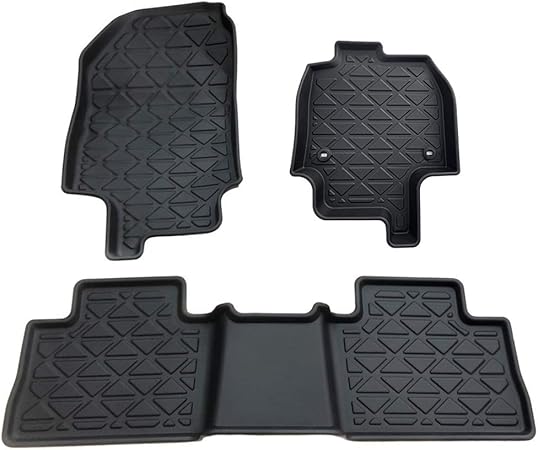 Amazon Nexusjapan ハリアー 80系 防水 フロアマット セット 3p Tpo製 立体 3d ラバーマット ブラック 1列目 フロント用 2列目 セカンドマット ゴムマット カーマット 内装 インテリア ドレスアップ アクセサリー フロアマット 車 バイク
