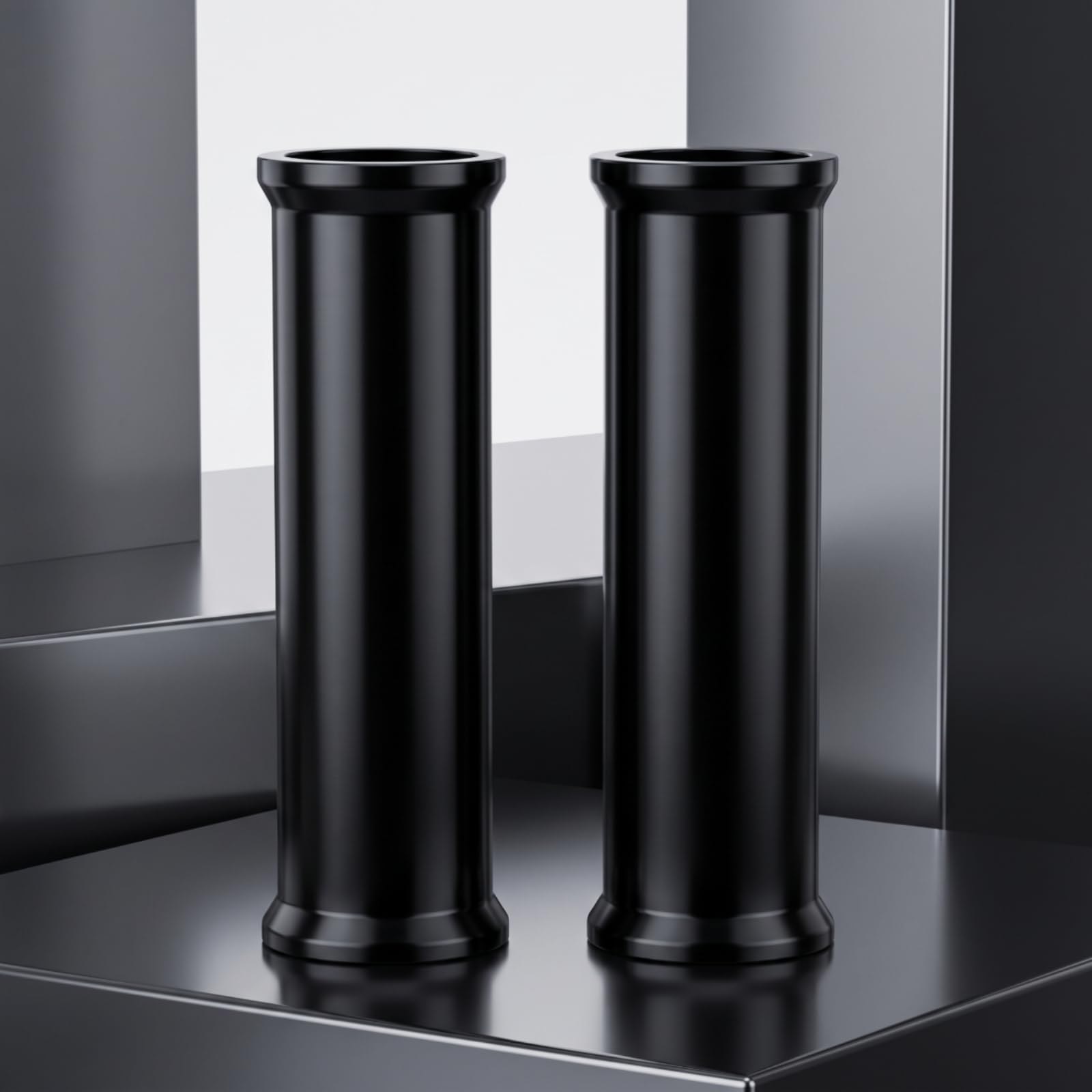 Baoblaze Coprisoffietto Forcella Manicotto Forcella Anteriore Copertura Forcella Tubo Ammortizzatore Alluminio Lucidato Protezione da Detriti Adatto a Cruiser Strada Turismo, Nero B
