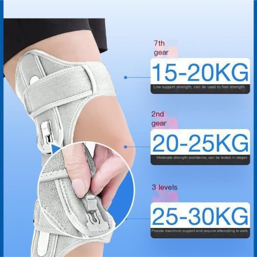Supporto for ginocchio Exoskeleton Booster - Protezione articolare for corsa e camminata negli anziani(Black,L(60-80KG))