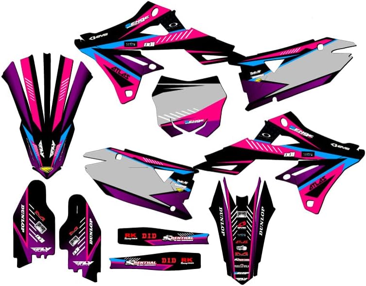 2018-2025 RMZ 450 Surge Yellow Senge Graphics Complete Kit with Rider I.D. Compatible with Suzuki