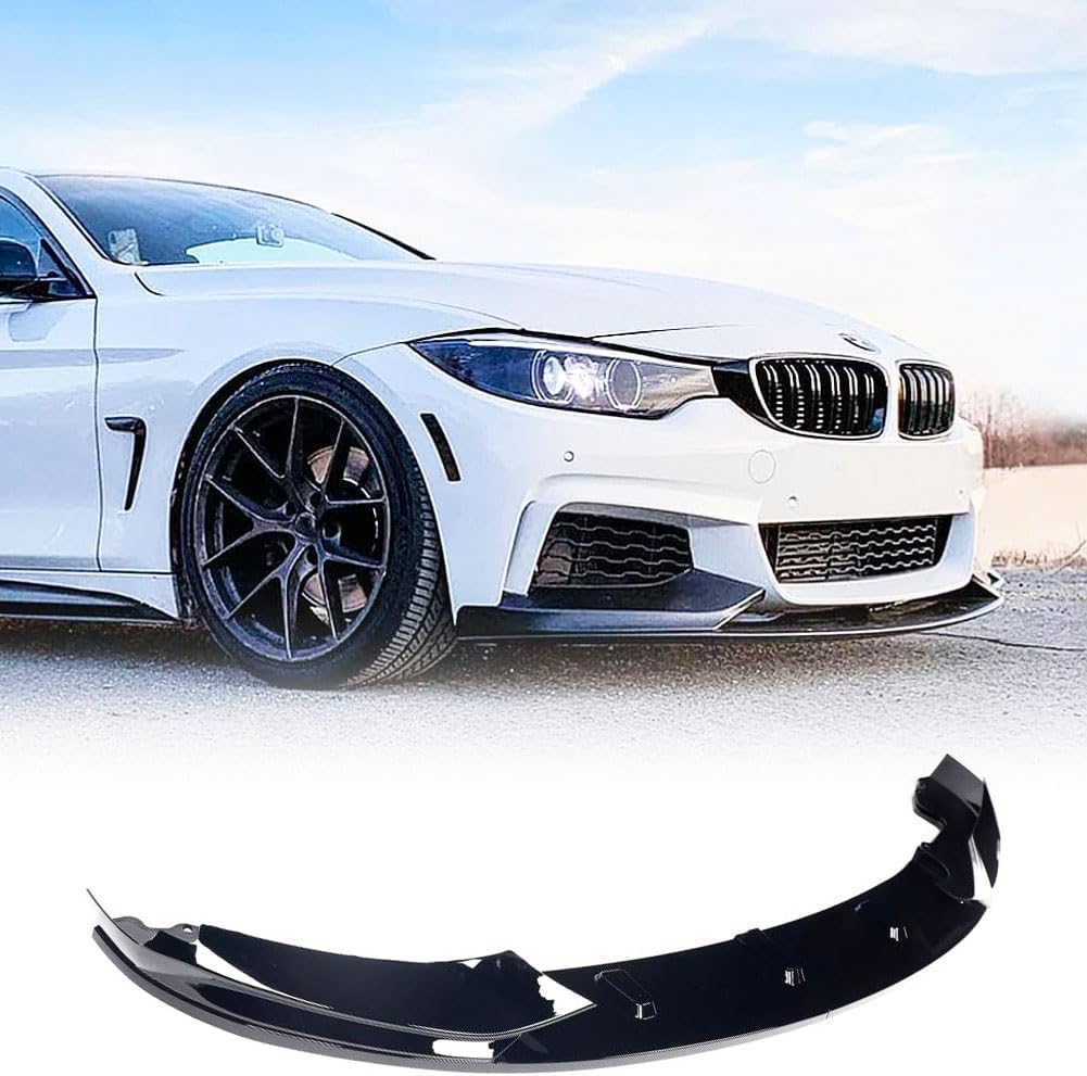 Gloss Black Front Bumper Lip Compatible with BMW 4 Series F32 F33 F36 M Sport 2Door 4Door 2014-2019 420i 428i 435i 440i Chin Spoiler Splitter Protector Factory Outlet
