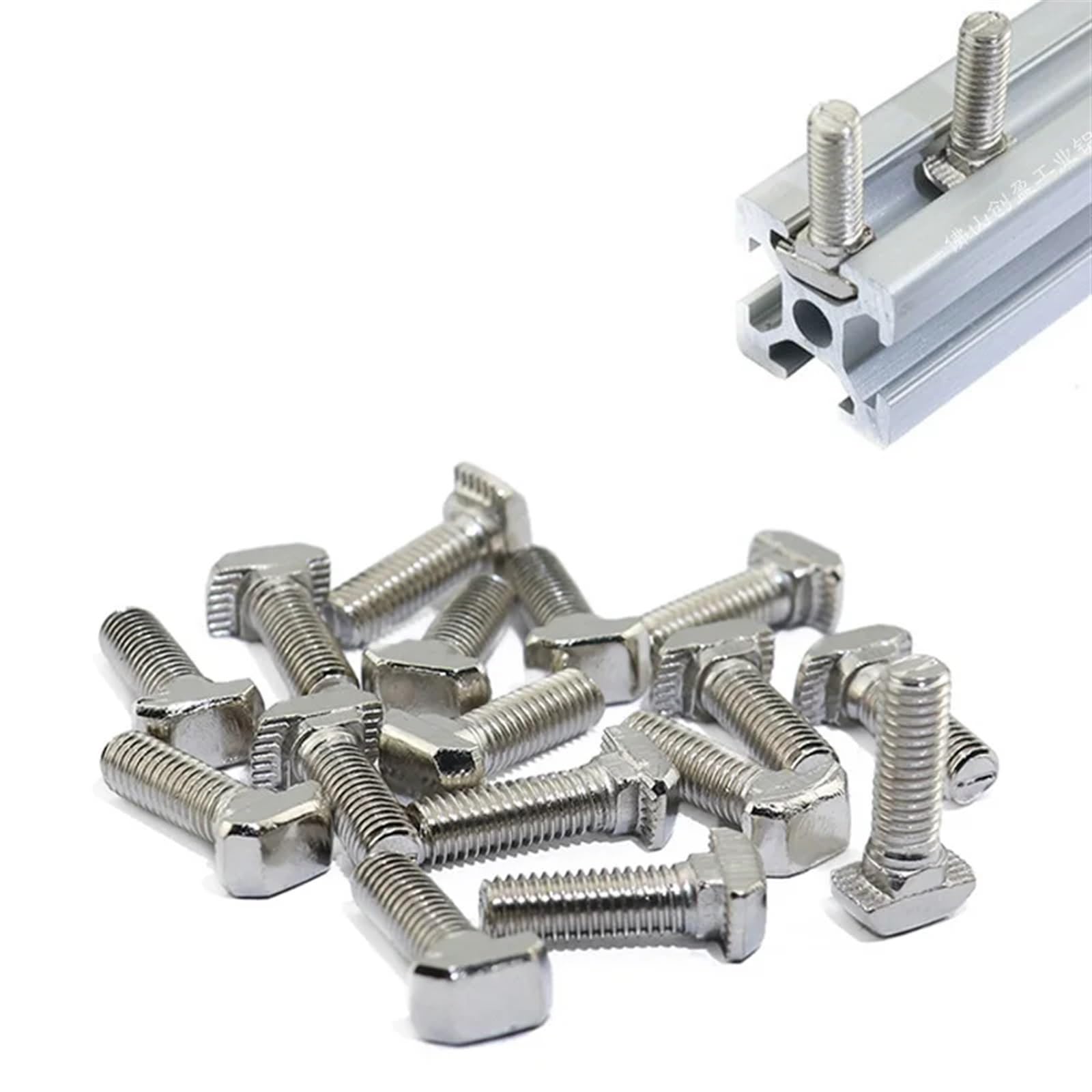20 szt. /partia śrub M5 z łbem T-kształtnym do aluminiowych profili(M5x12mm)