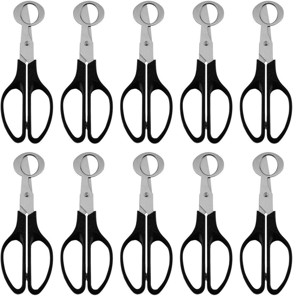 PHAETON 10PCS Egg Scissors Quail Egg Shell Cutters Separator Small Quail Egg Cracker Quail Scissors Opener Cigar Cutter Stainless Steel Blade Tool