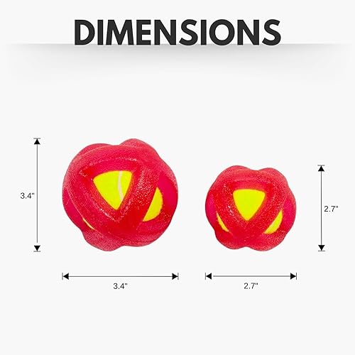 Miniatura 10 de American Pet Supplies - Juego de pelotas de tenis, juego de pelota de tenis con revestimiento TPR, juguetes de masticación para cachorros y perros