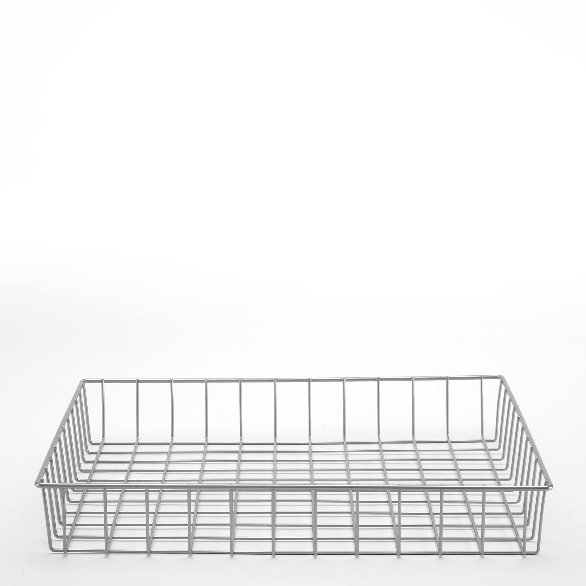 Drahtkorb Aufbewahrungskorb Metallkorb Organizer Küche Kühlschrank Gefrierschrank Bad Vorratsraum – Korb für Schrank, Speisekammer, Wohnmobil, Garage – robust, silbergrau (XS–XL)