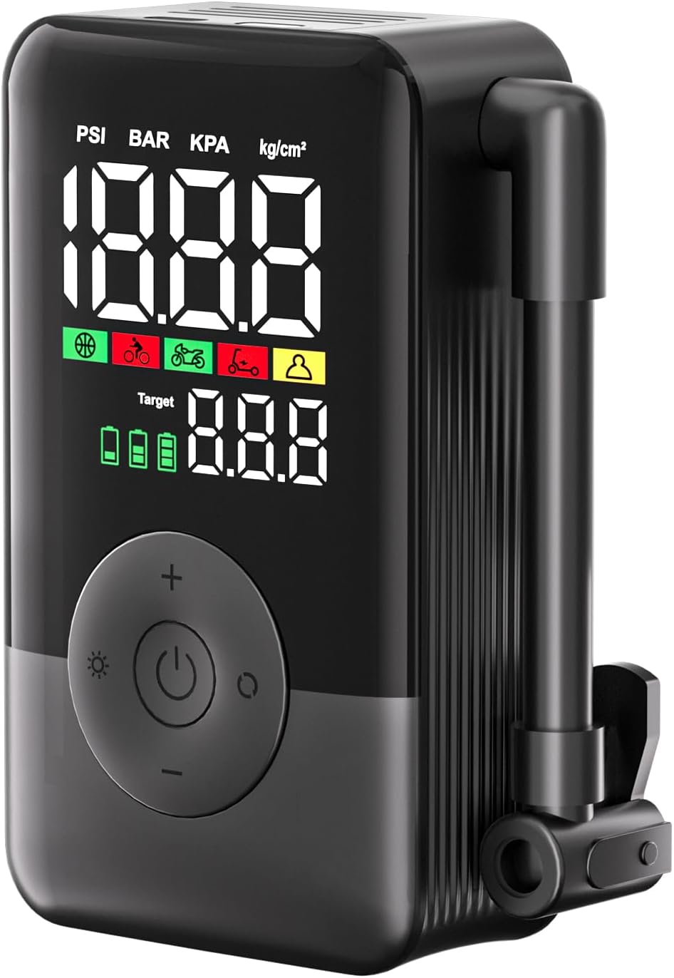 Bike Tire Pump,20s Fast Inflate Bicycle Pump with Guage | 150PSI Portable Electric Motorcycle Air Pump with Presta and Schrader Valve for Mountain Bike,Road Bike,Motorcycle,Ball.