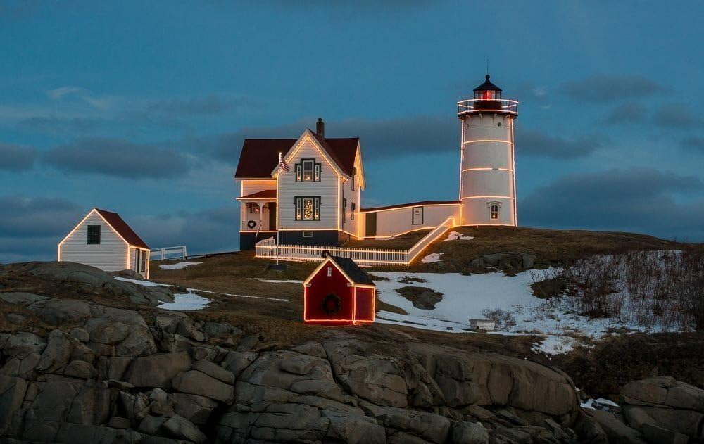 Christmas at the Nubble Lighthouse, York, Maine IV Photograph